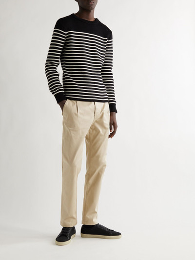 SAINT LAURENT Slim-Fit Pleated Cotton-Blend Twill Chinos outlook