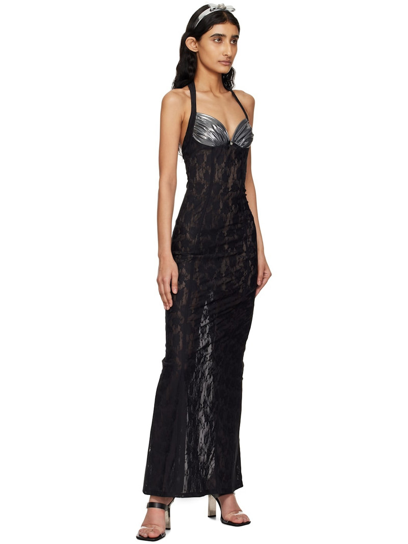 MISBHV Black Stella Lace Maxi Dress outlook