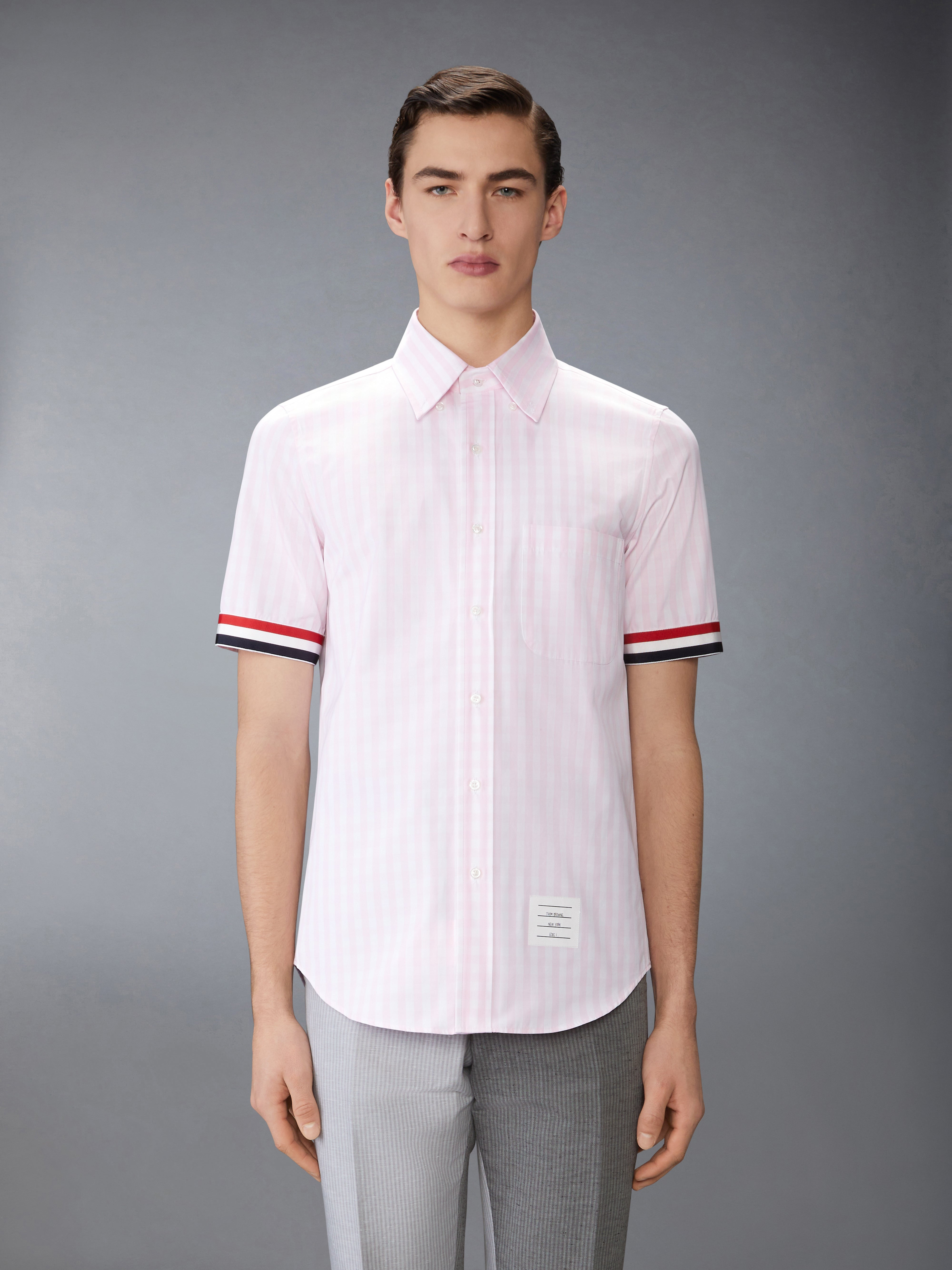 GINGHAM CHECK POPLIN SHORT SLEEVE SHIRT - 3