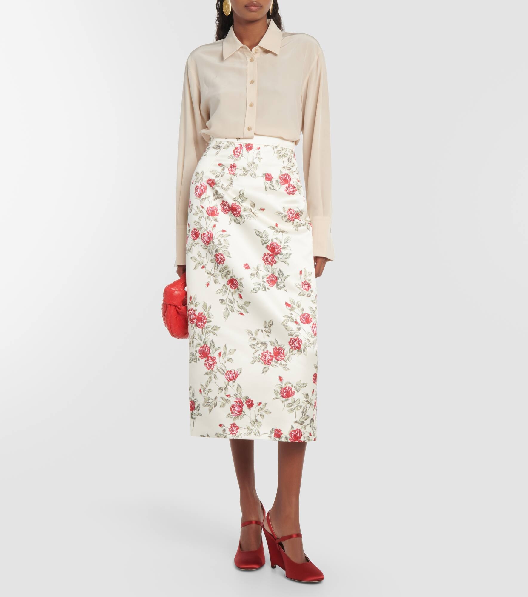Lorinda floral pencil skirt - 2
