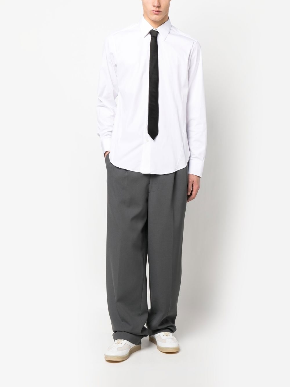 LONG-SLEEVE SLIM-CUT SHIRT - 4