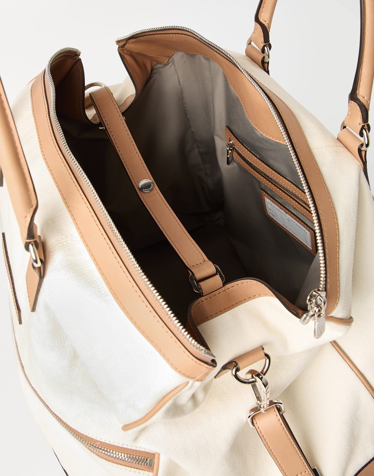 Canvas and matte calfskin summer Boston bag - 5