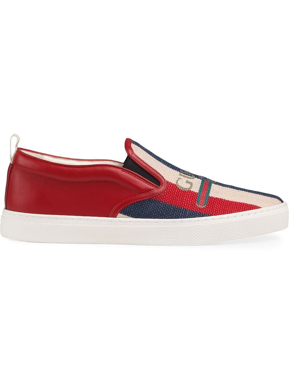 Gucci logo Sylvie slip-on sneakers - 1