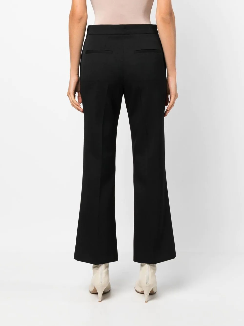 high-waisted cropped trousers - 4