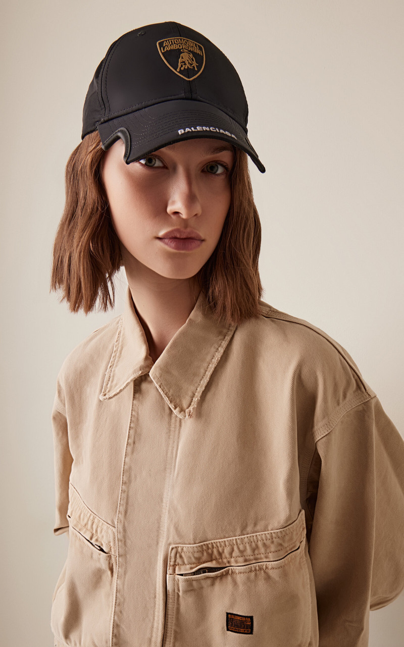 BALENCIAGA X Lambroghini Woven Baseball Cap black outlook