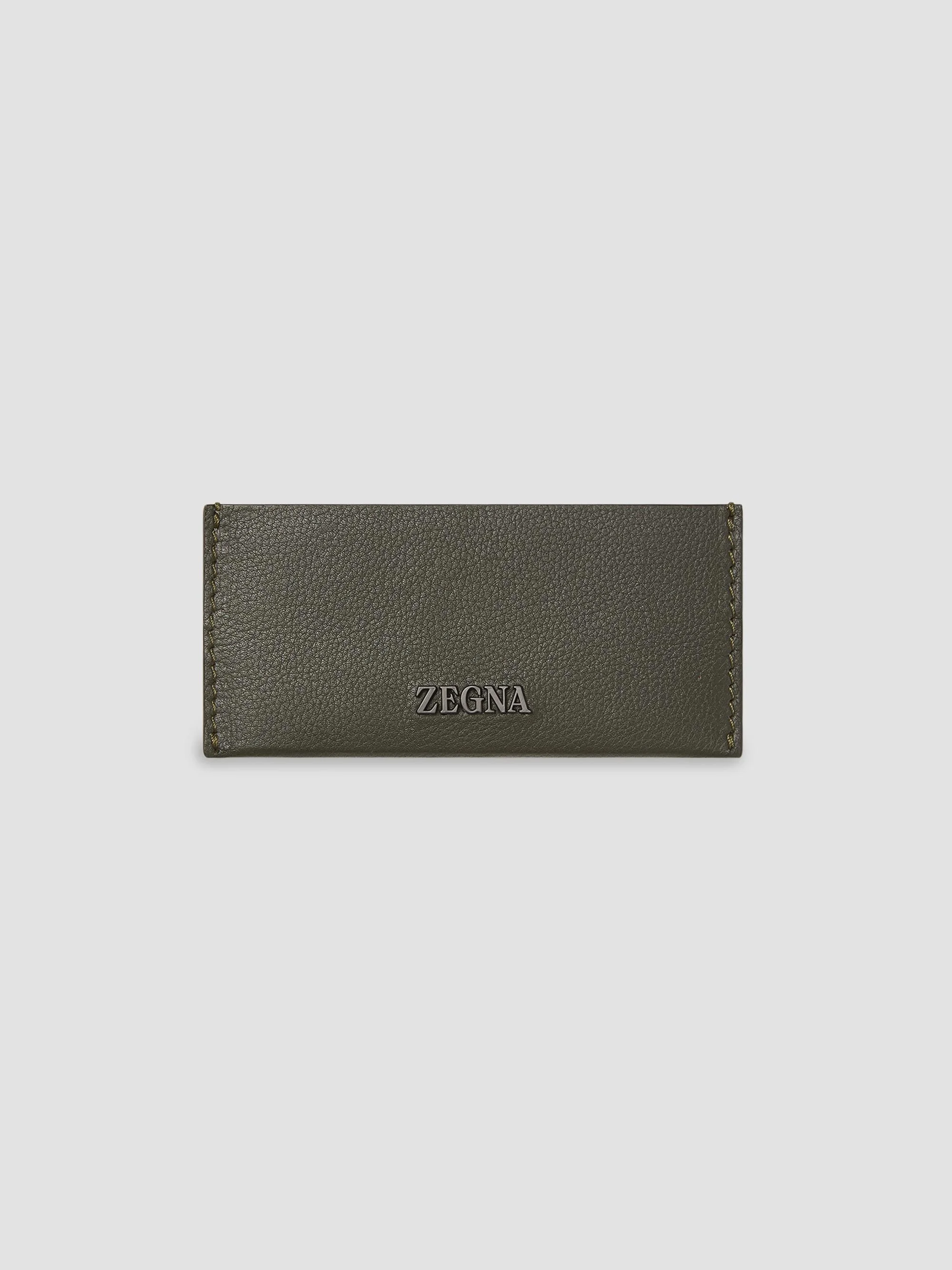 Men's Secondskin Card Case - Dark Olive Green - 1