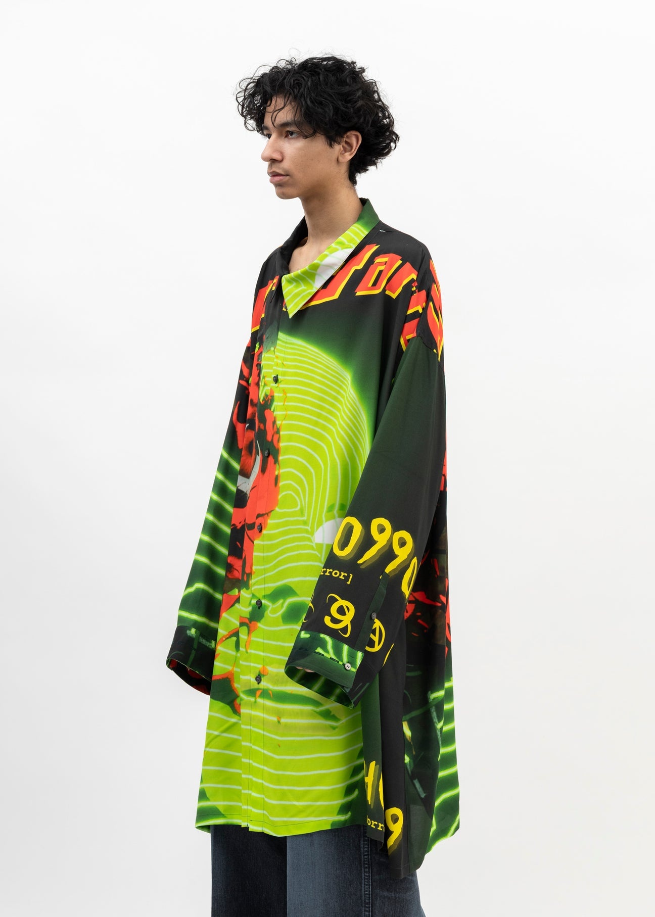 Black Oversized Cyber Warfare Shirt - 3