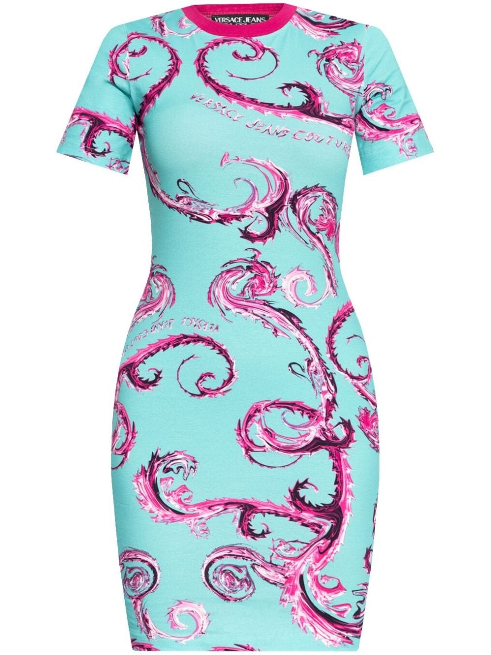 Chromo Couture-print mini dress - 1