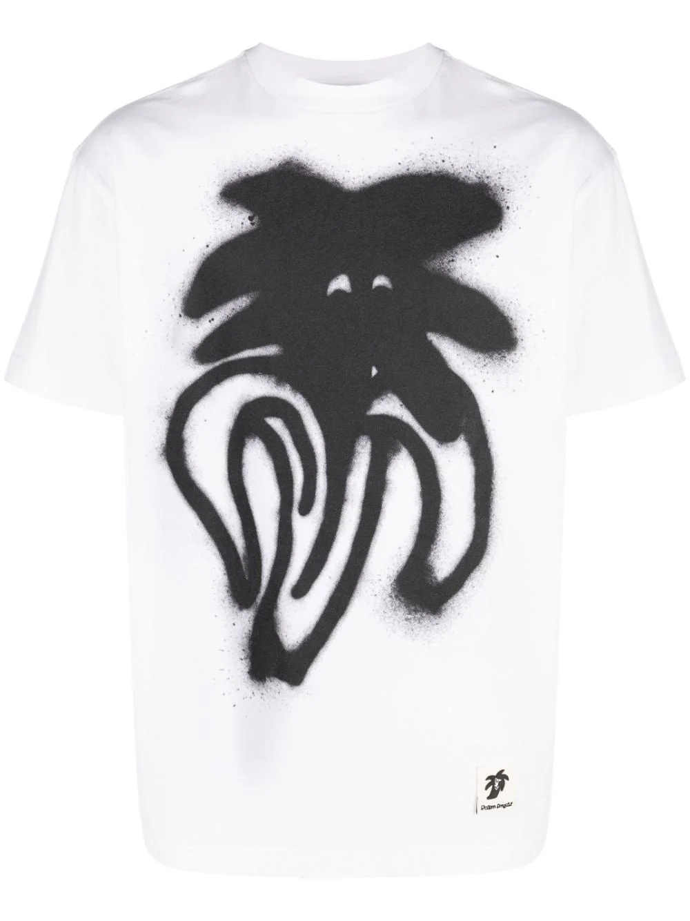 spray logo-print cotton T-shirt - 1