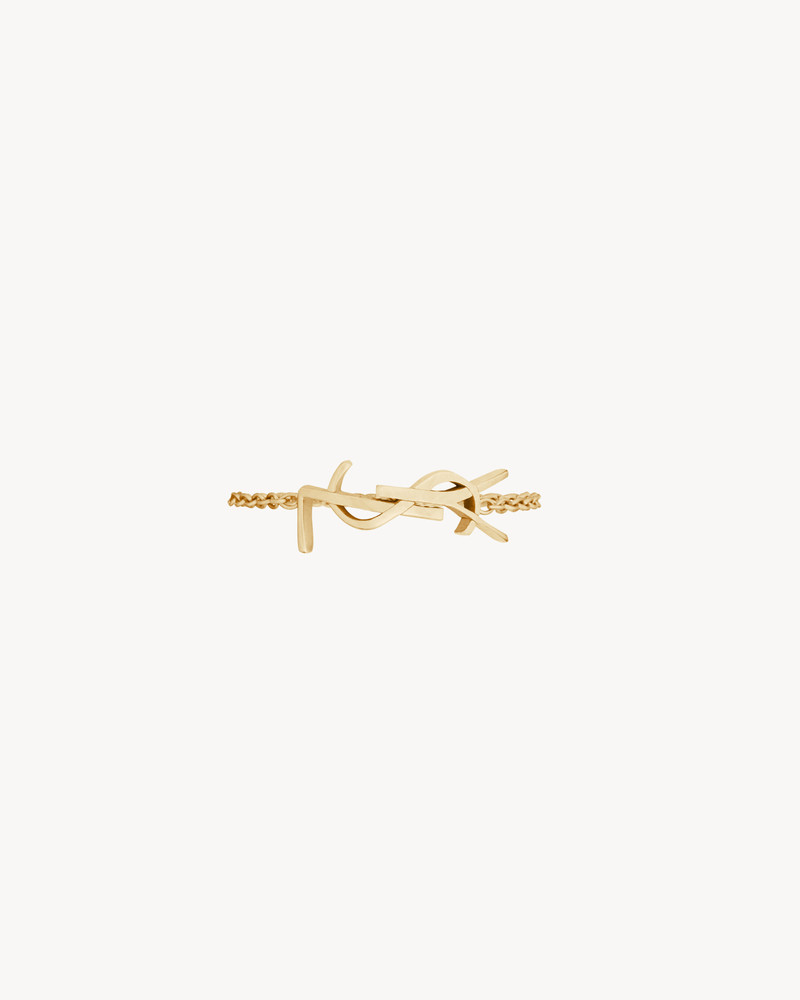 SAINT LAURENT CASSANDRE CHAIN RING IN 18K YELLOW GOLD outlook