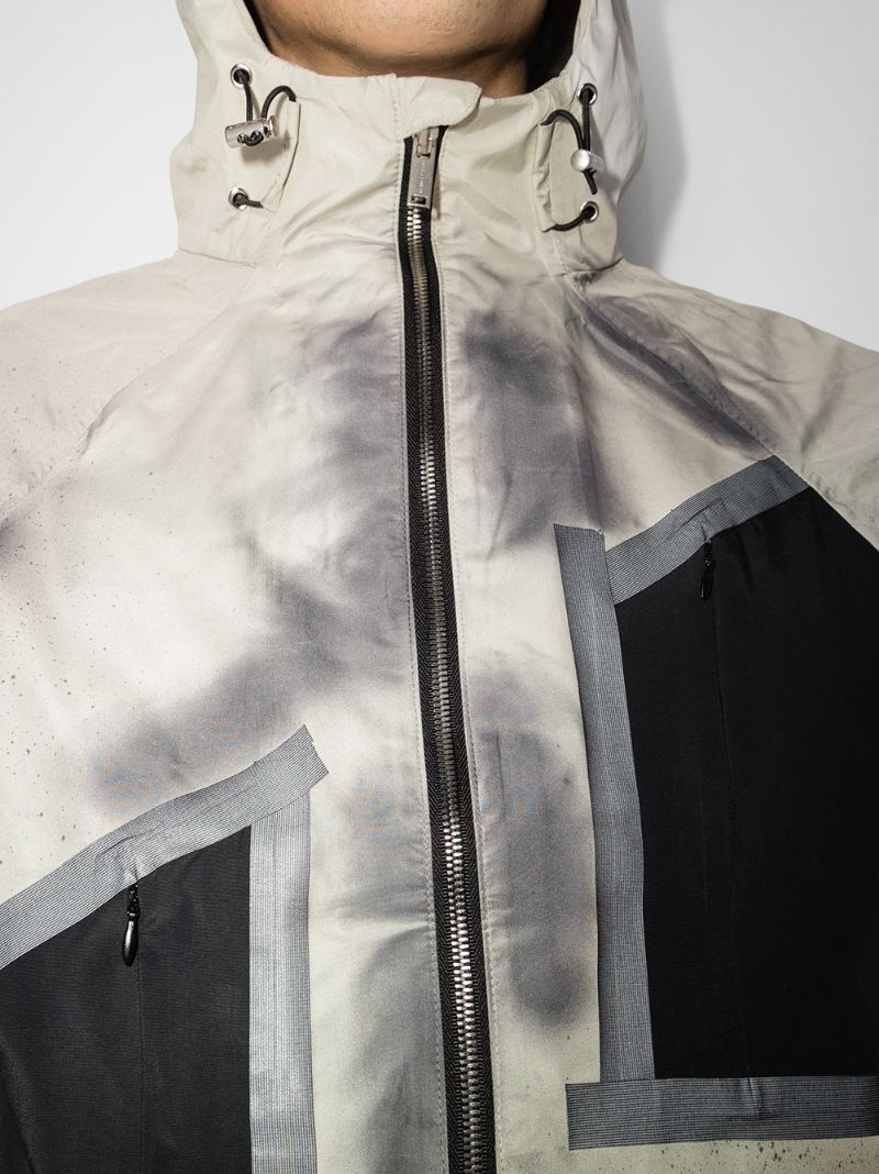 faded-effect hooded jacket - 4