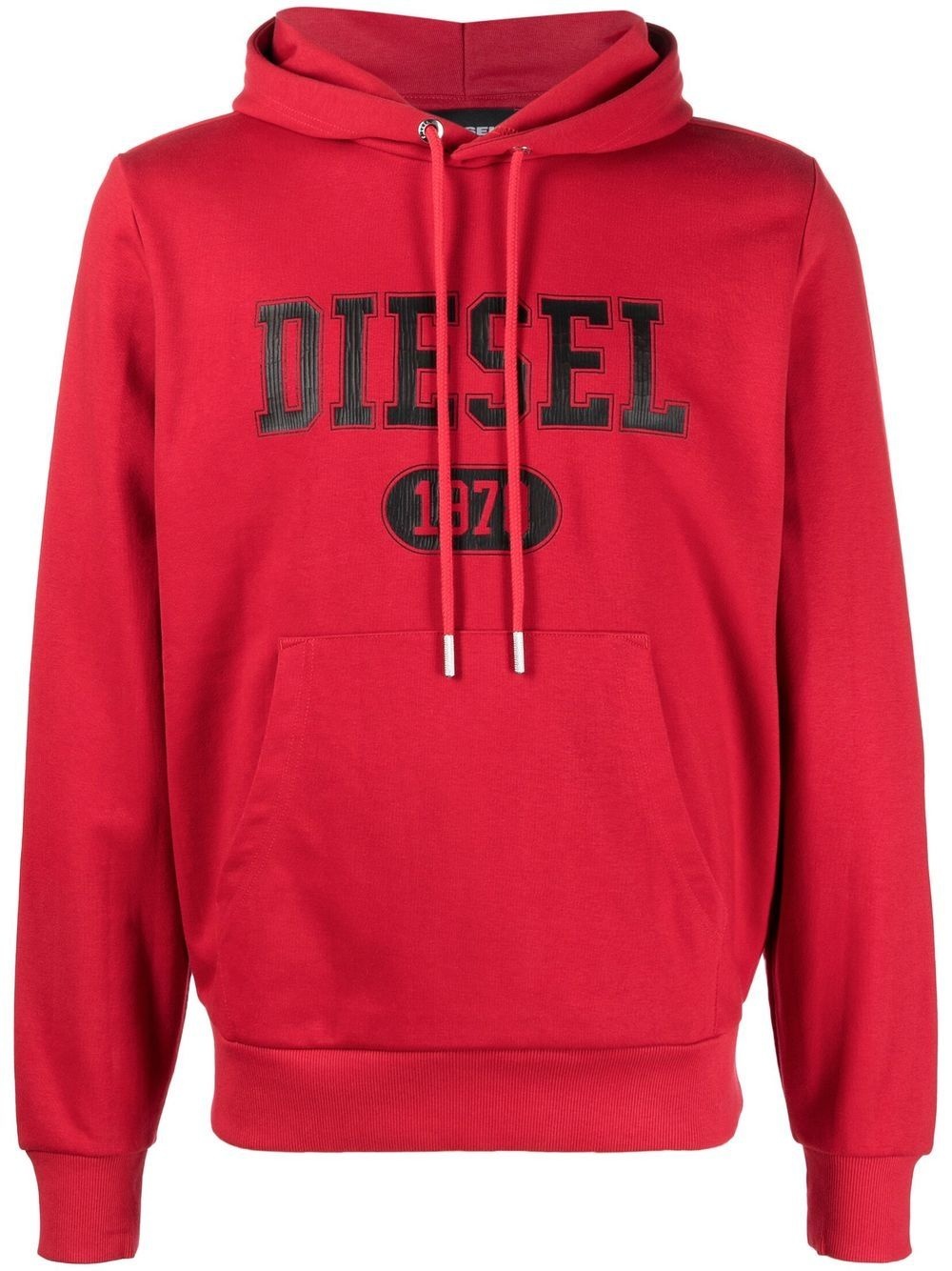 logo-print long-sleeve hoodie - 1