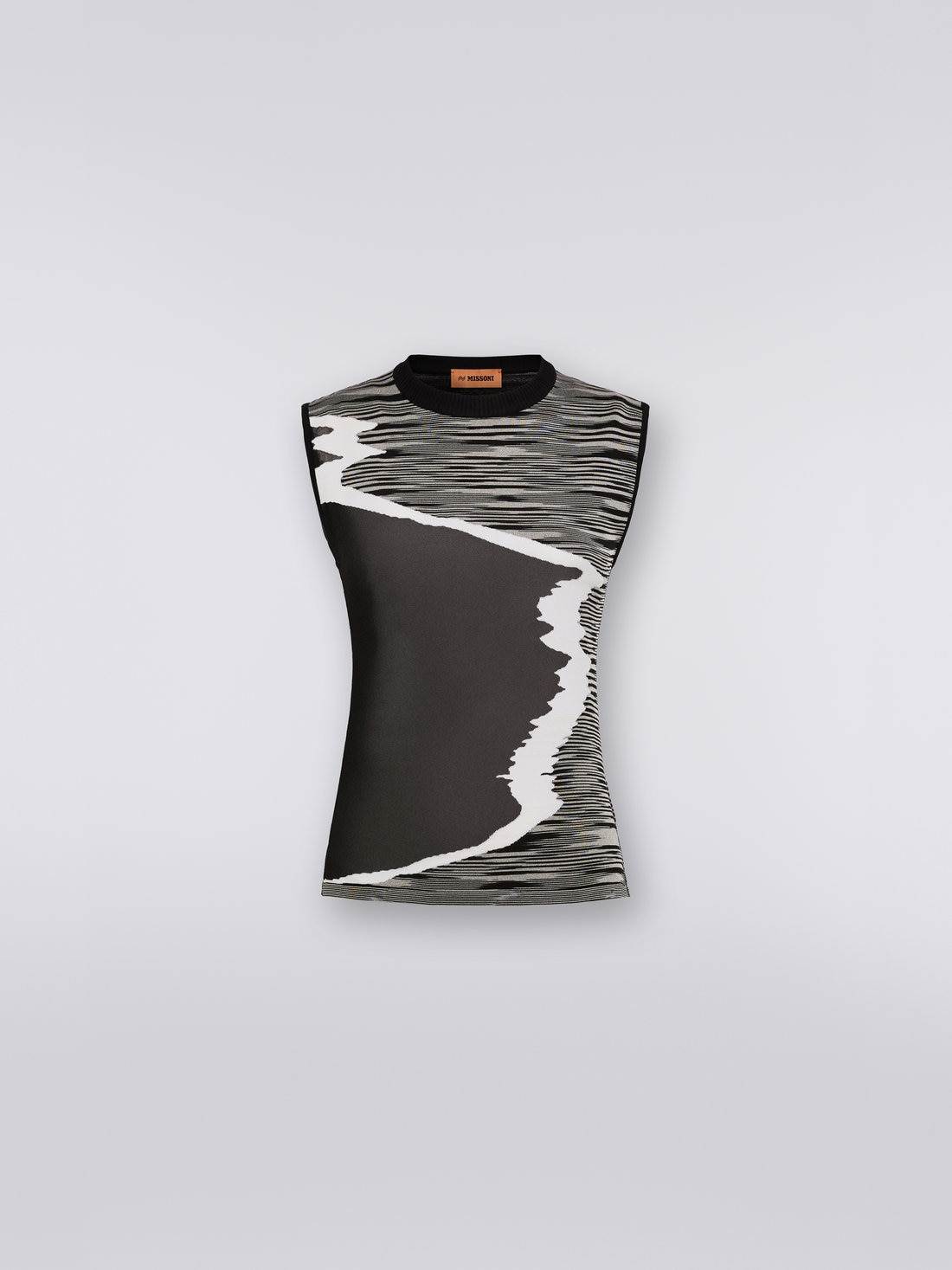 Sleeveless top with see-through inlay - 1
