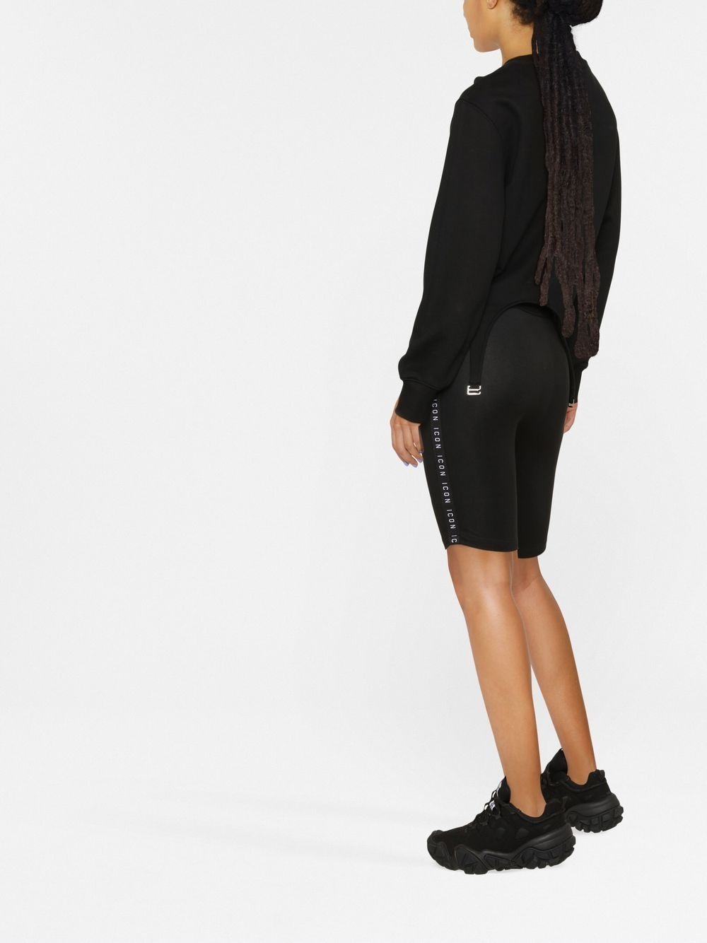 high-waist logo-tape shorts - 3