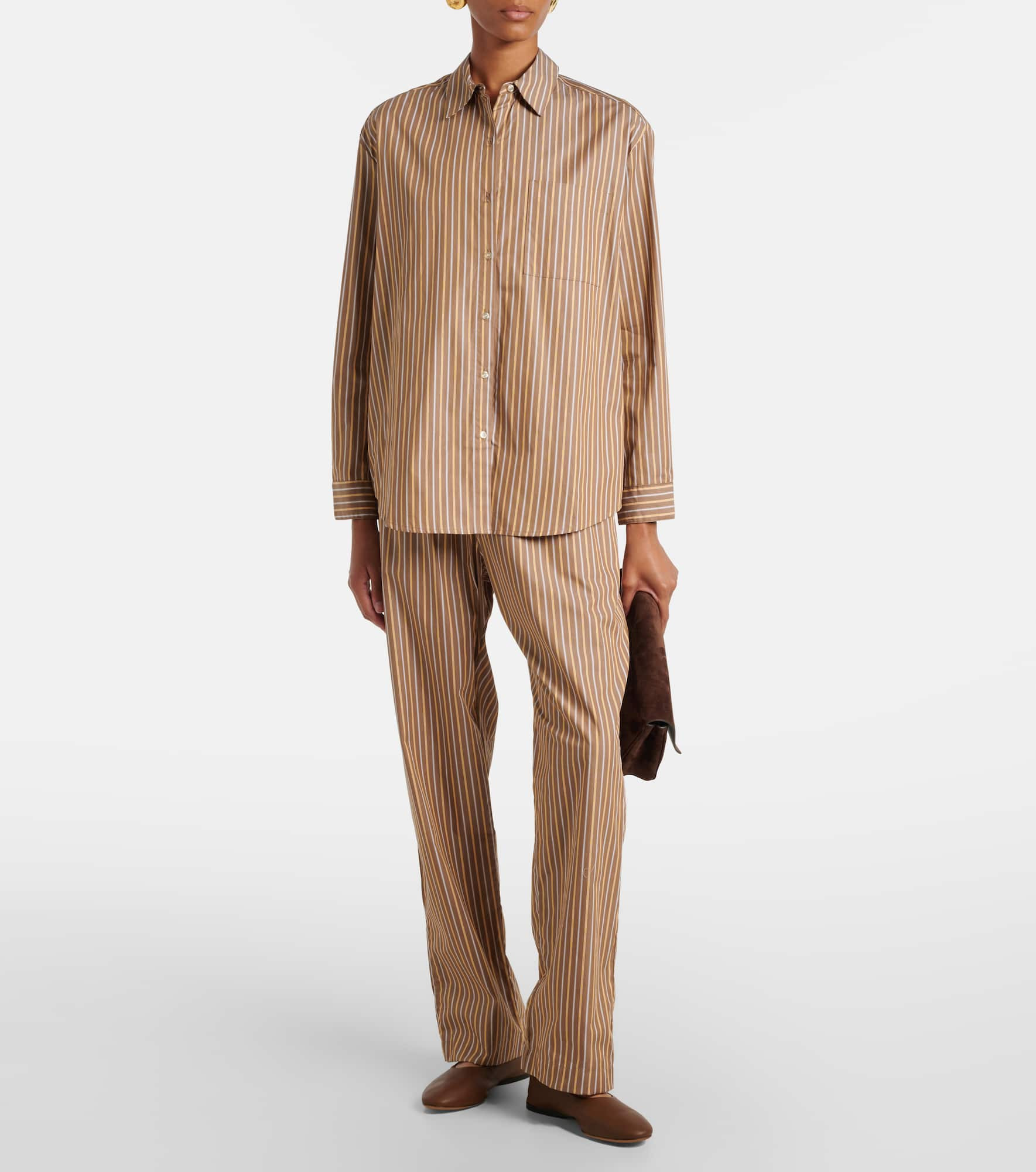 Yoshi striped cotton-blend twill shirt - 2
