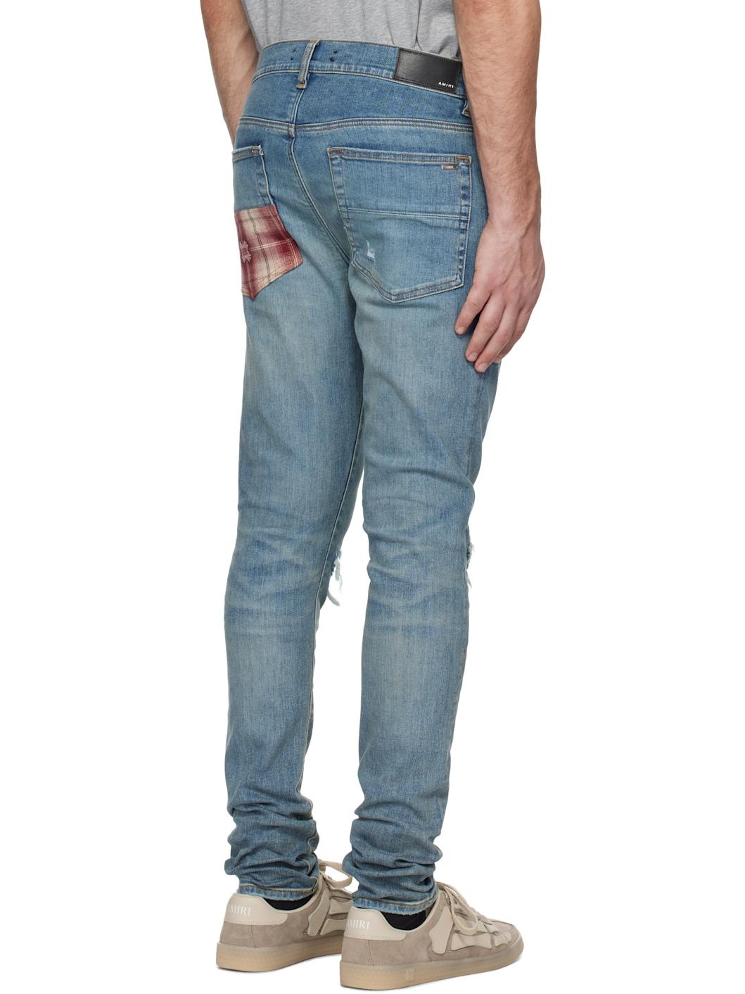 Blue MA Quad Plaid MX1 Jeans - 3