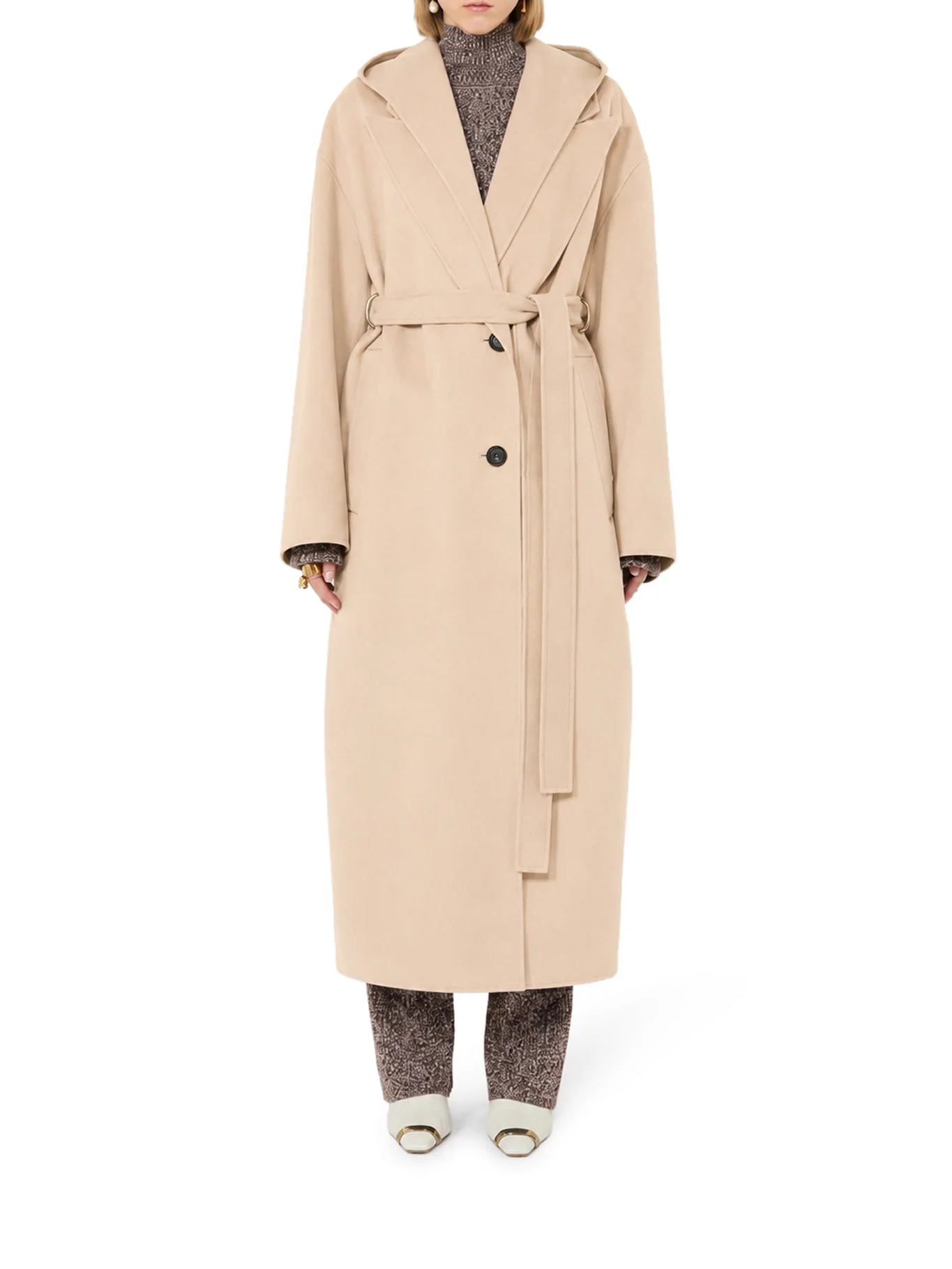 OVERSIZED PURE WOOL COAT - 1