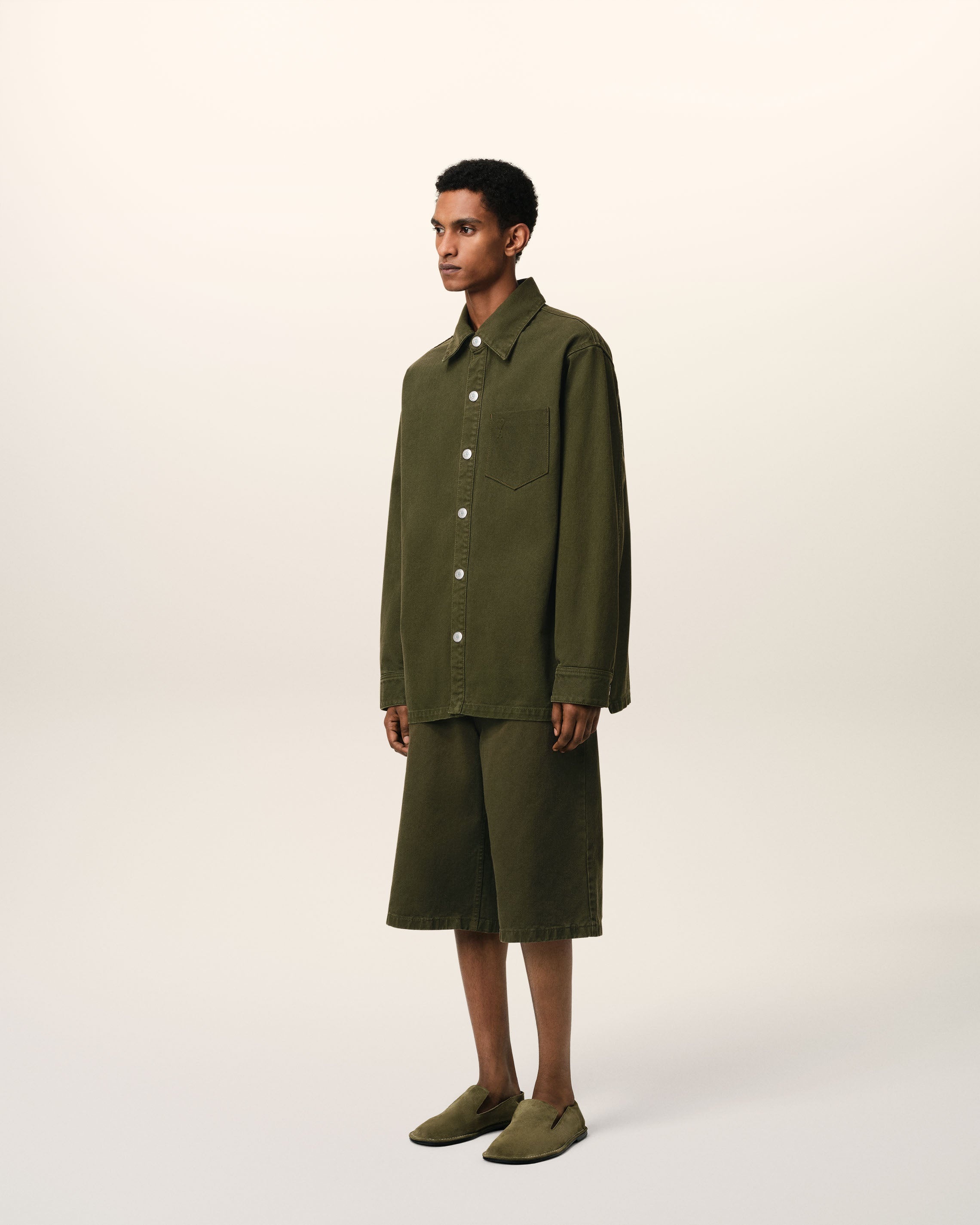 GREEN COTTON AMI DE COEUR OVERSHIRT - 6