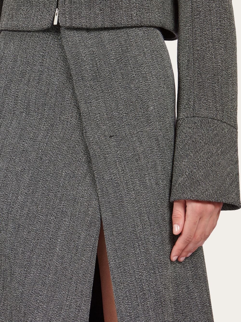 tweed wrap midi skirt - 5