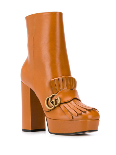 GUCCI fringe platform ankle boots outlook