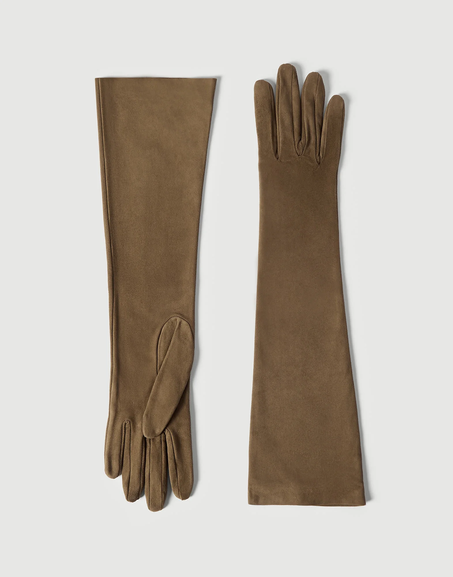 Suede long gloves - 1