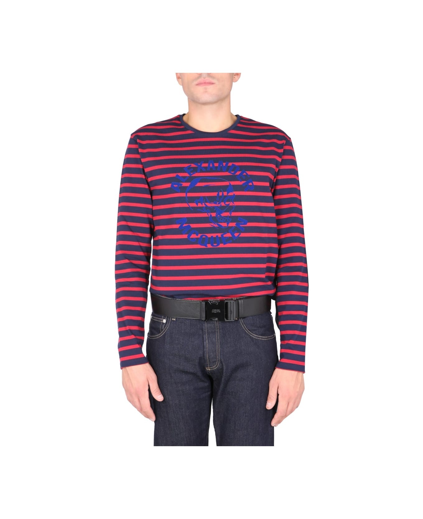 T-shirt With Flocked Logo - 1