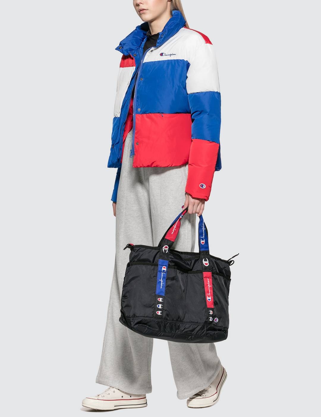 Color Block Puff Down Jacket - 4