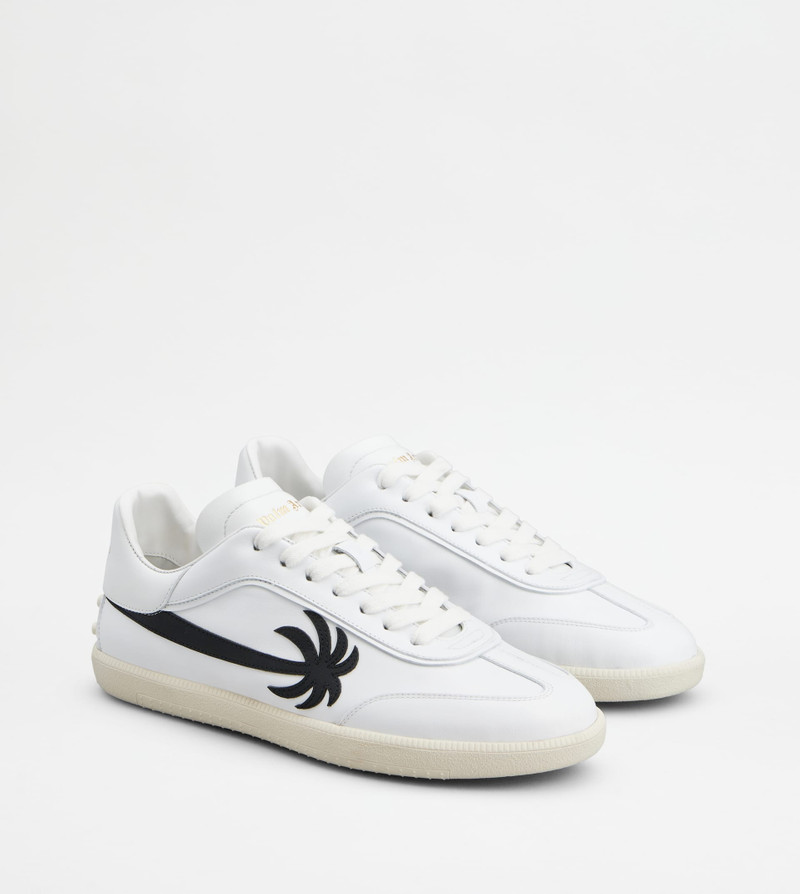 TOD'S TABS SNEAKERS PALM ANGELS IN LEATHER - WHITE, BLACK 3