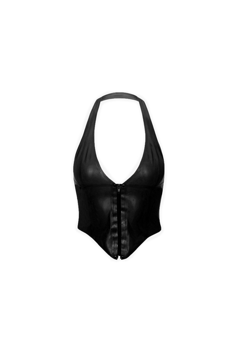 MARA CORSET - BLACK LATEX 1