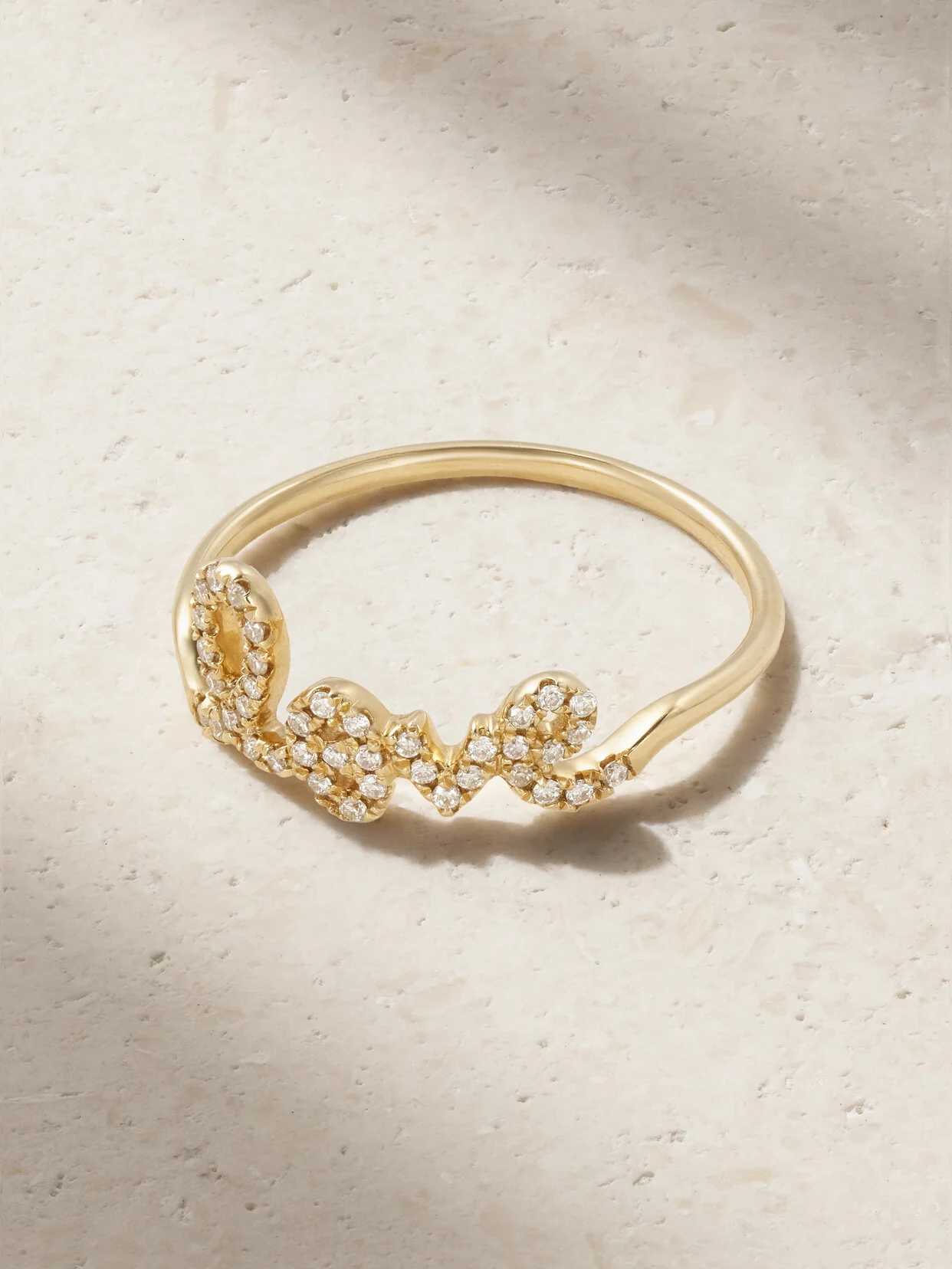 Love 14-karat Gold Diamond Ring - 1