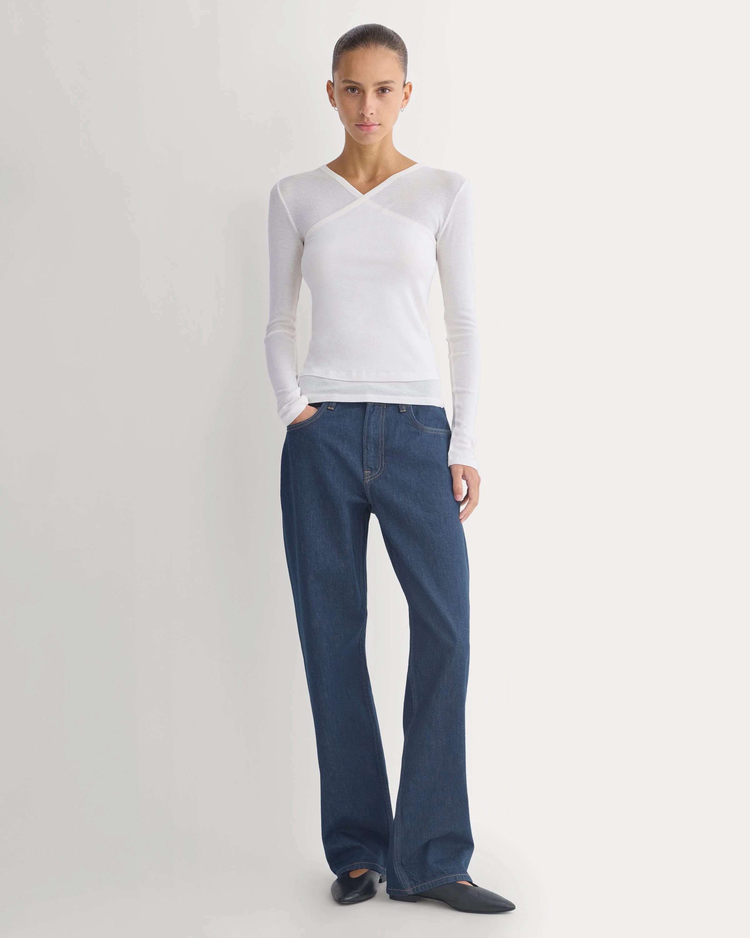TISSUE DOUBLE LAYER ONE SHOULDER TOP - 1