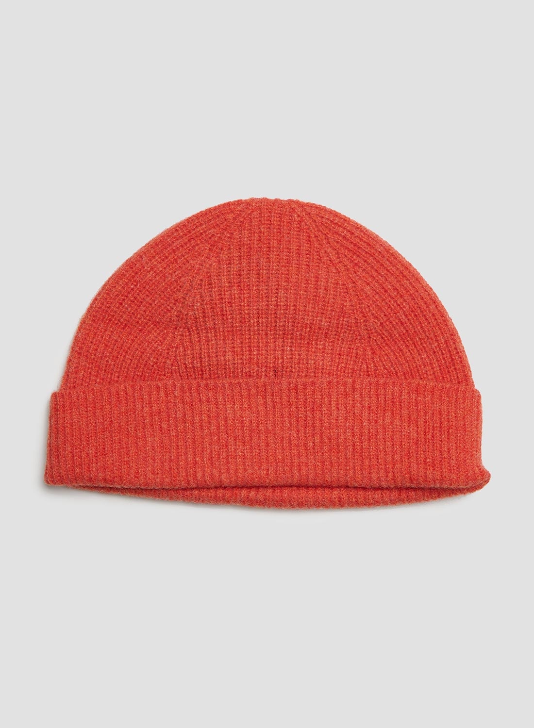 Lambswool Beanie in Inferno Orange - 3