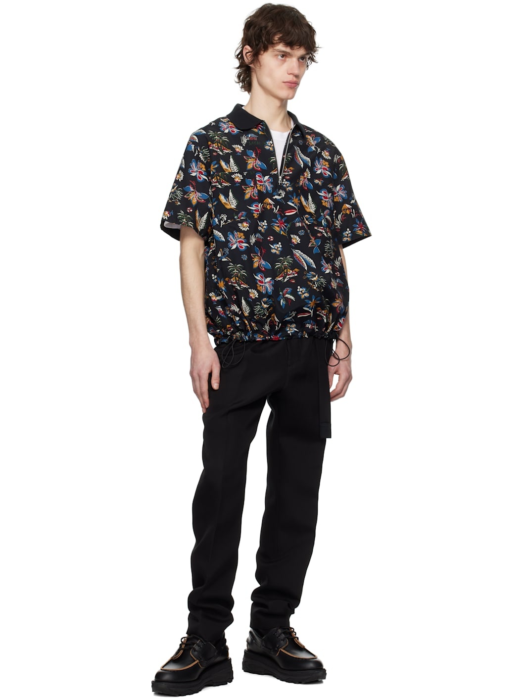 Multicolor Tropical Print Polo - 4