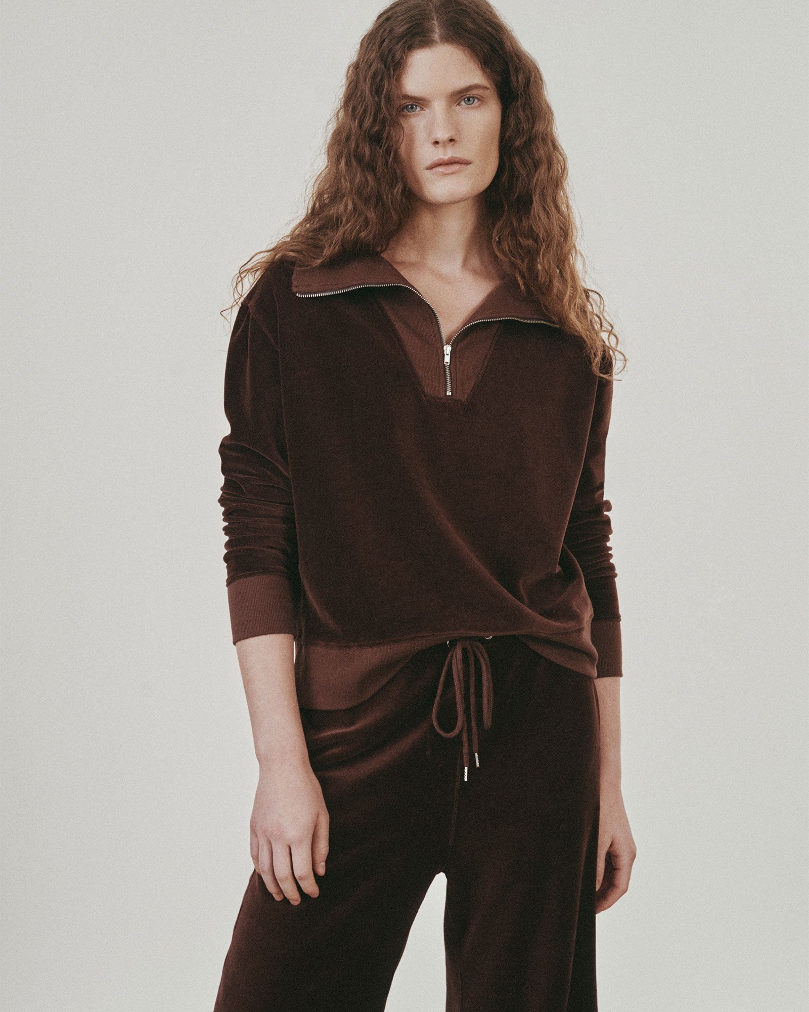 BENTLEY VELOUR QUARTER ZIP SWEATSHIRT - 3