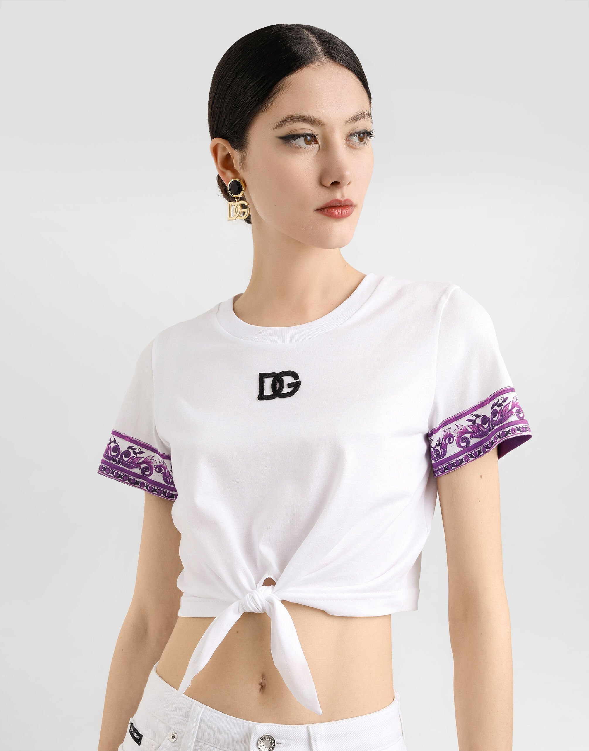 Majolica-prints short-sleeved t-shirt - 4
