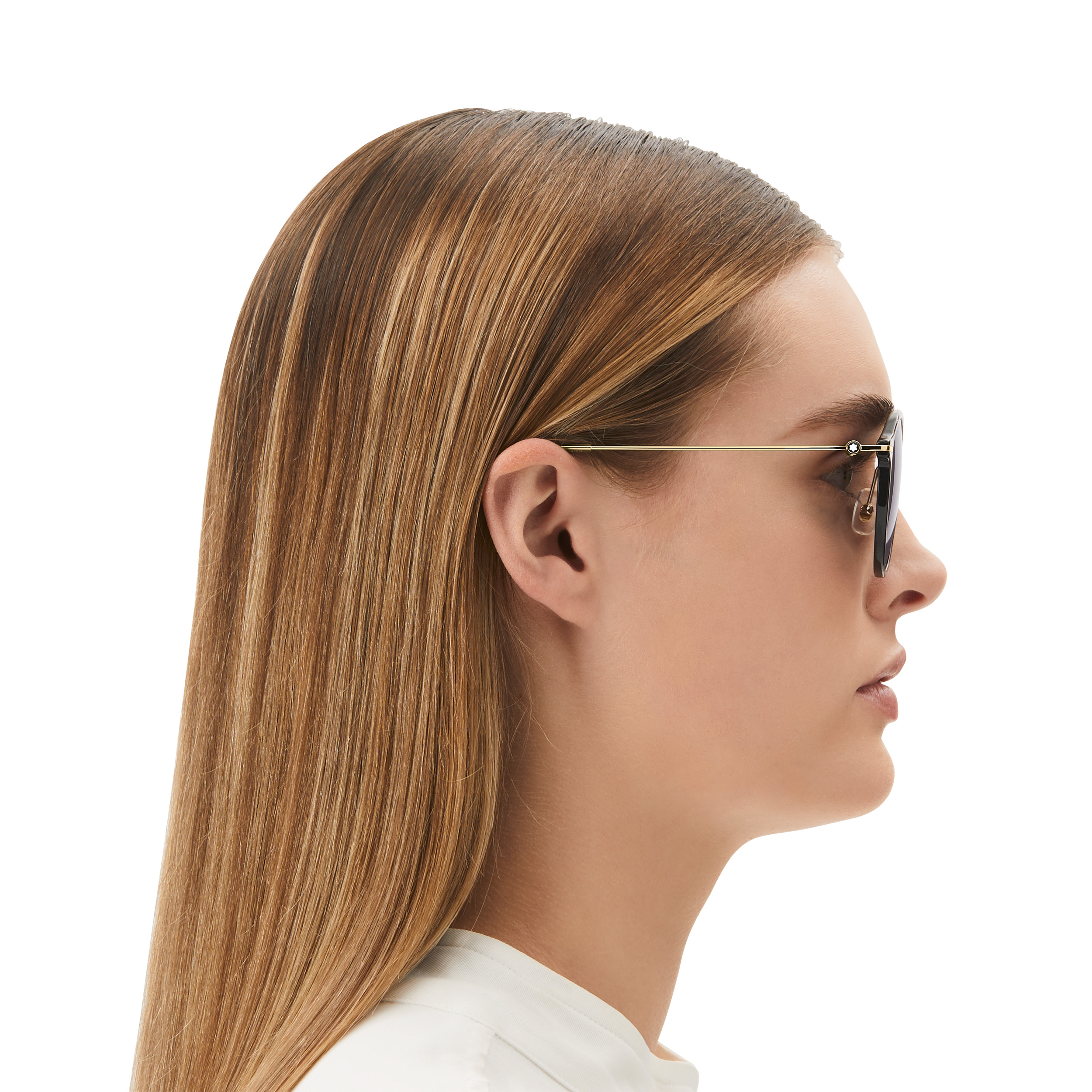 Round Sunglasses with Black Injected Frame - 5