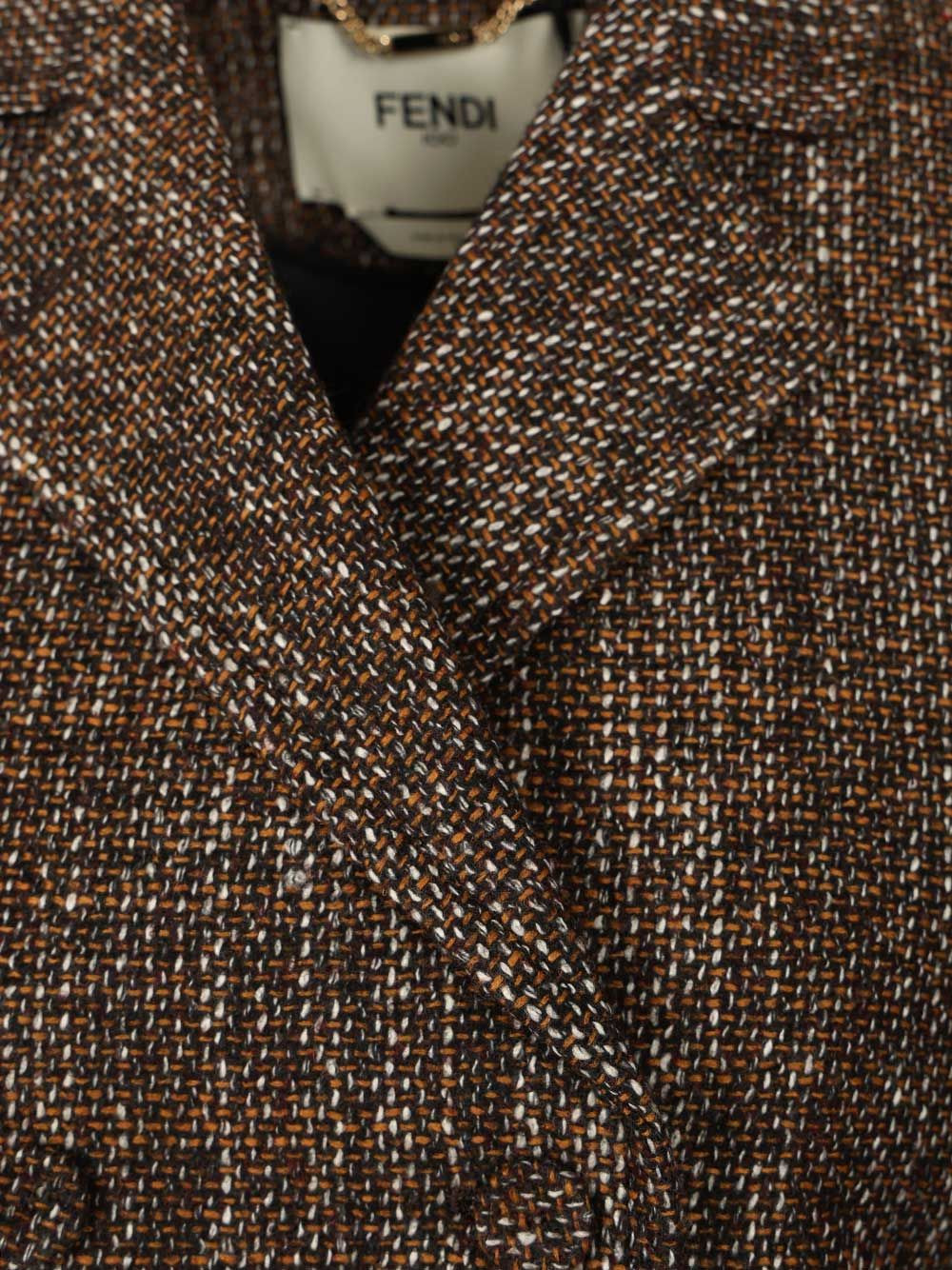 Look 25 - Tailoring Soft Tweed Blazer Double Breast Jackets Brown - 5