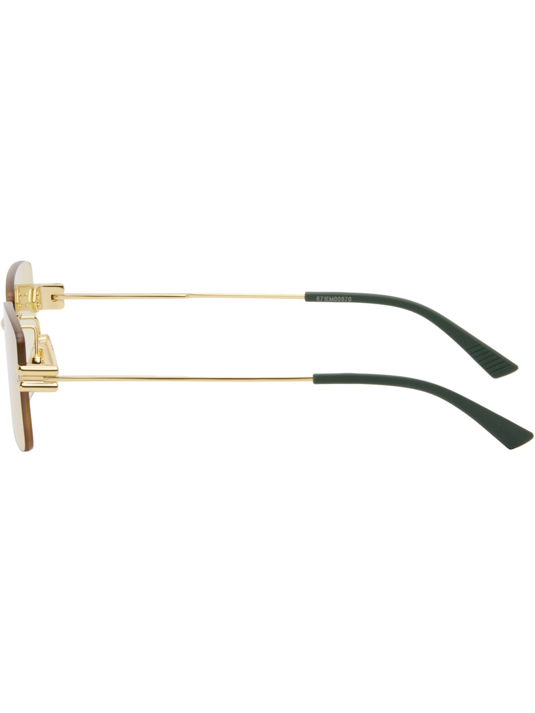 Gold Lock Rectangular Sunglasses - 3