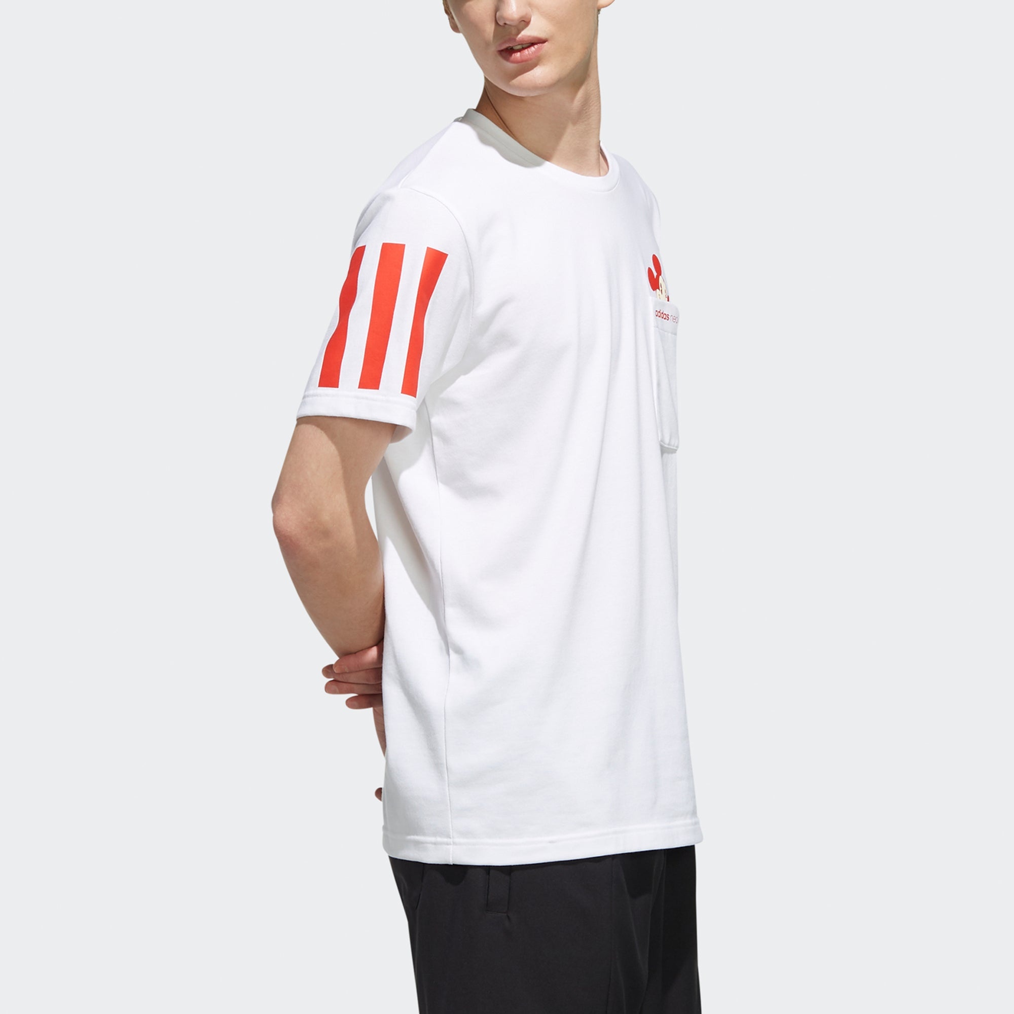 adidas neo Mcky&mnn T1 Casual Sports Mickey Pattern Short Sleeve White EI4542 - 5