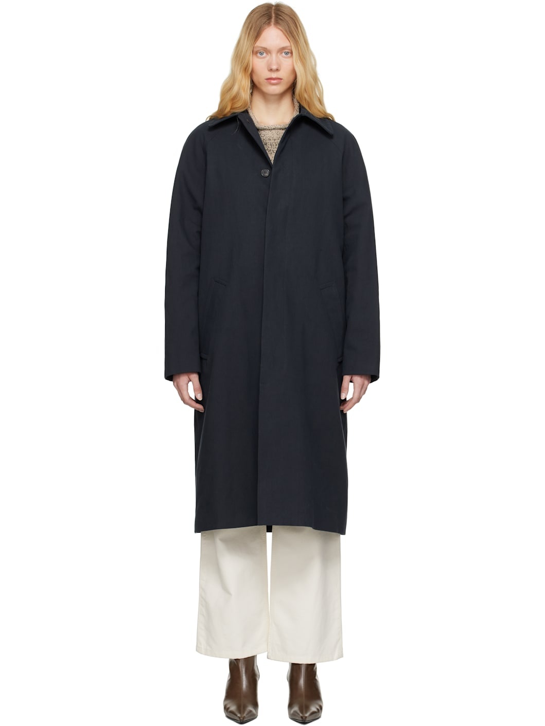 Navy Mac Eduoard Trench Coat - 1