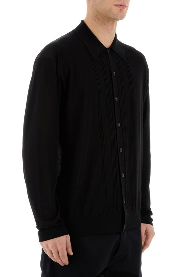 Prada Man Black Silk Cardigan - 3