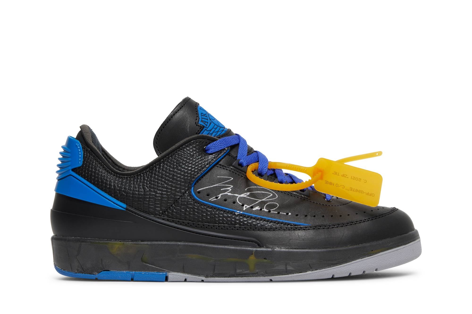 Off-White x Air Jordan 2 Retro Low SP 'Black Varsity Royal' - 9