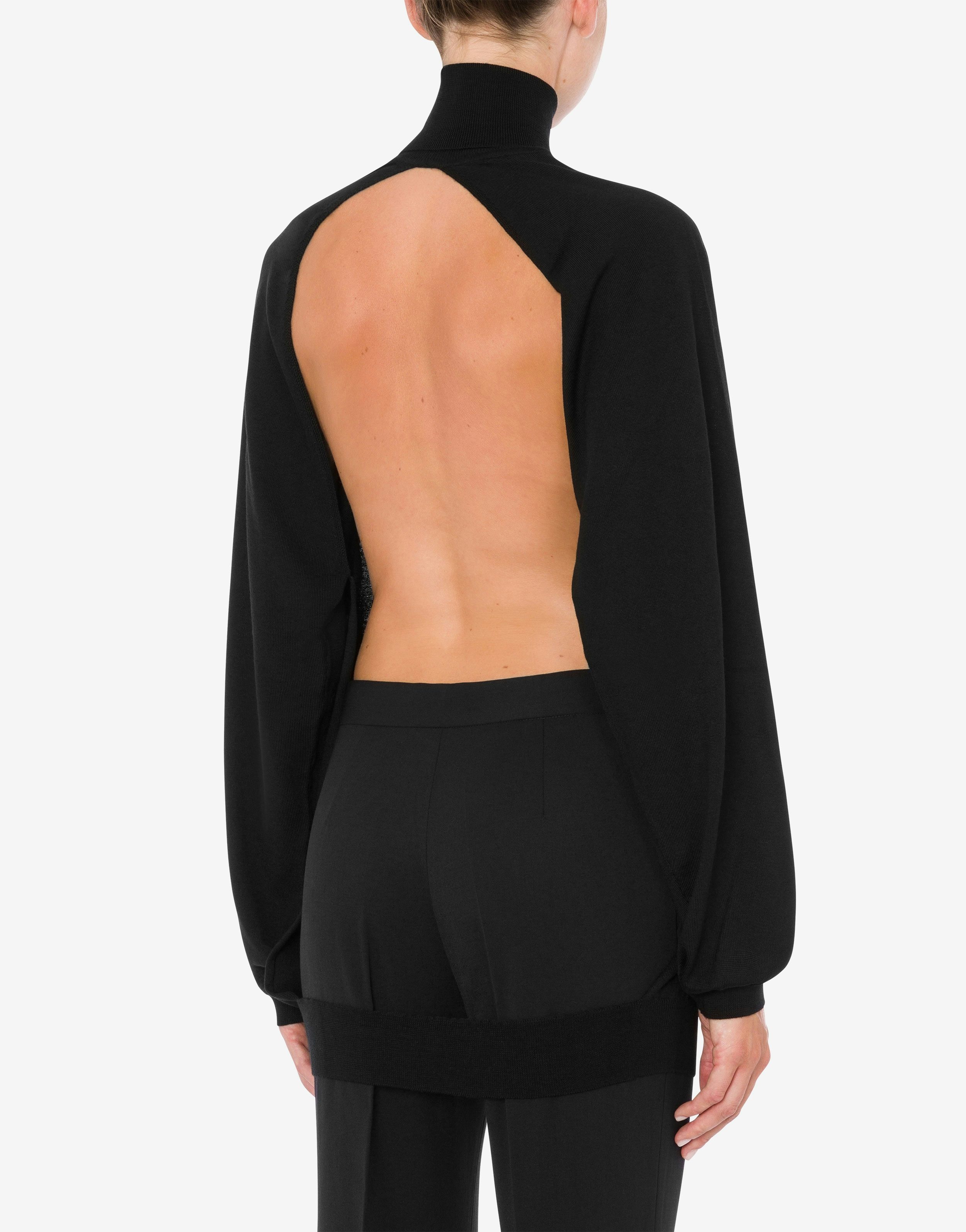 WOOL SWEATER WITH CUT-OUT GOLDEN M - 3