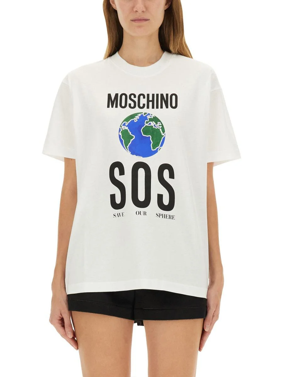 Moschino T-Shirt With Print - 1