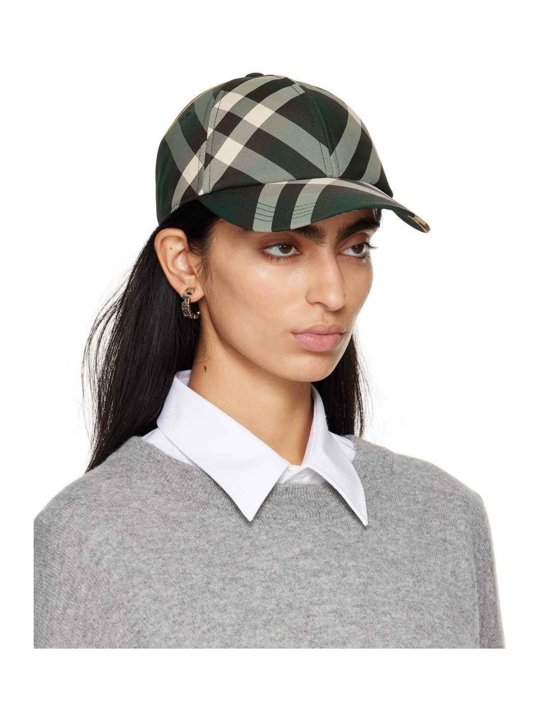 Green Check Baseball Cap - 2