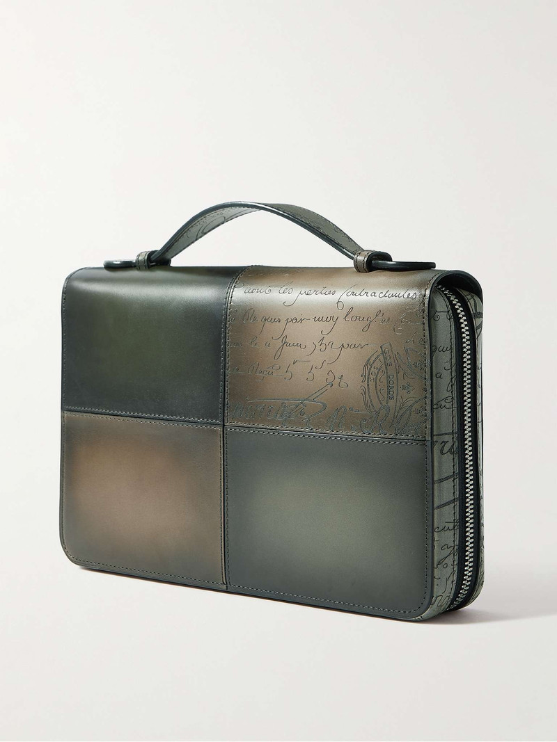 Itauba Scritto Panelled Venezia Leather Pouch 4