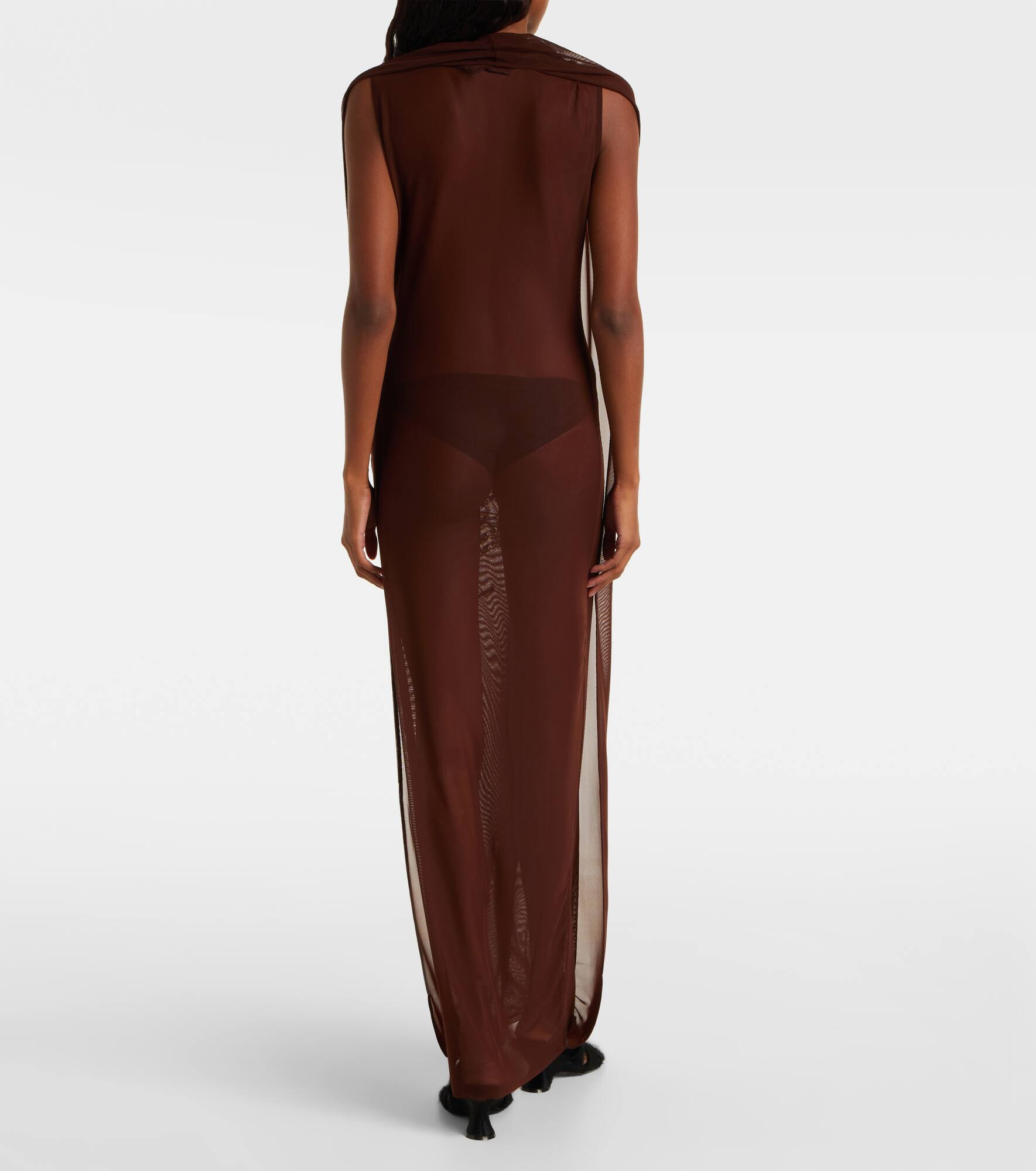 Sequined tulle maxi dress - 3