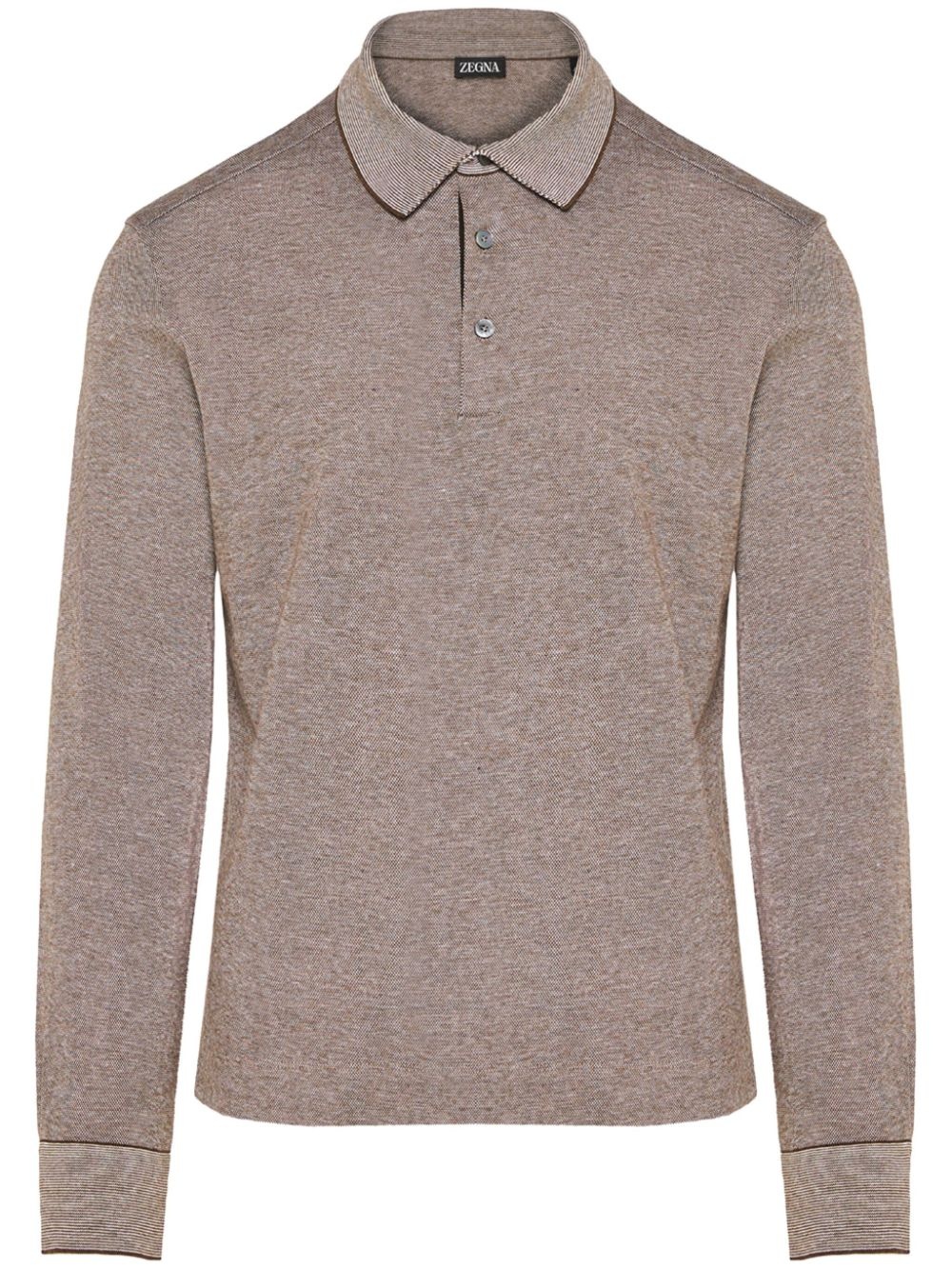 long-sleeve polo shirt - 1