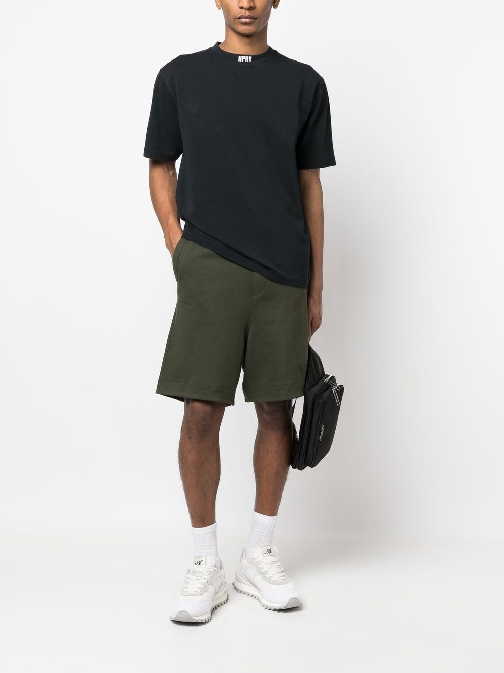 logo-patch crew neck T-shirt - 2