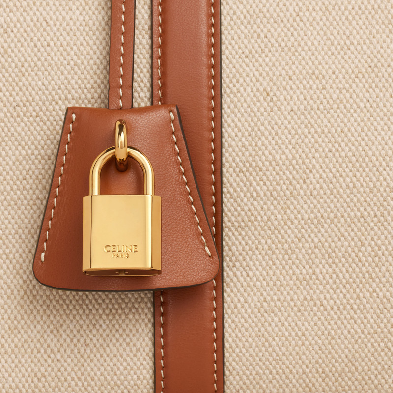 MEDIUM CABAS 16 in Textile and Calfskin 4